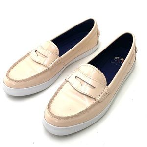 Cole Haan Grand 0S Women's Pink Patent Leather Nantucket Moc-Toe Penny Loafer